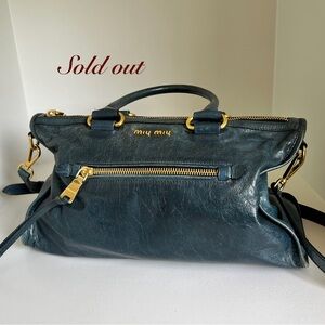 Miu Miu Vitello Leather Satchel/Crossbody